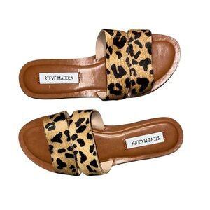 Steve Madden Tan Leopard Women's Sandals 6.5